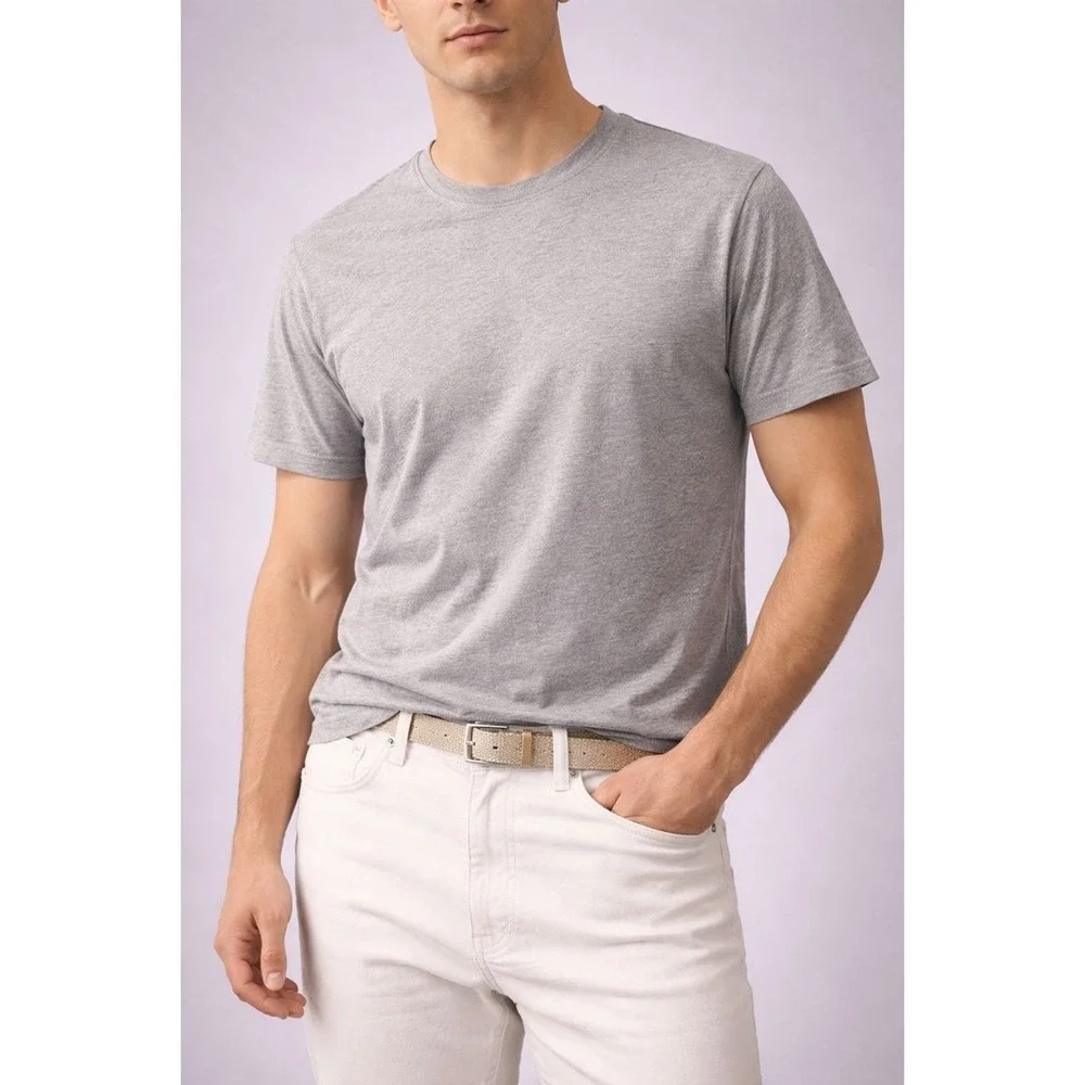 Everlane Organic Cotton Crew Uniform Heather Grey Basic T Shirt Size S - Picture 1 of 5